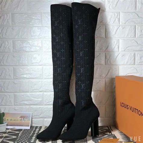 louis vuitton over the knee boots|Louis Vuitton thigh high boots.